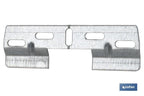 Placa Dupla para Pendurar e Fixar em Mobiliário | Medidas: 130 mm e Oco: 42 mm