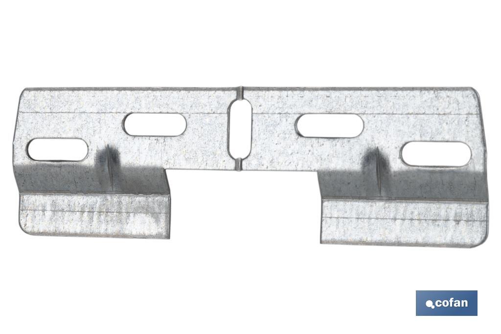 Placa Dupla para Pendurar e Fixar em Mobiliário | Medidas: 130 mm e Oco: 42 mm