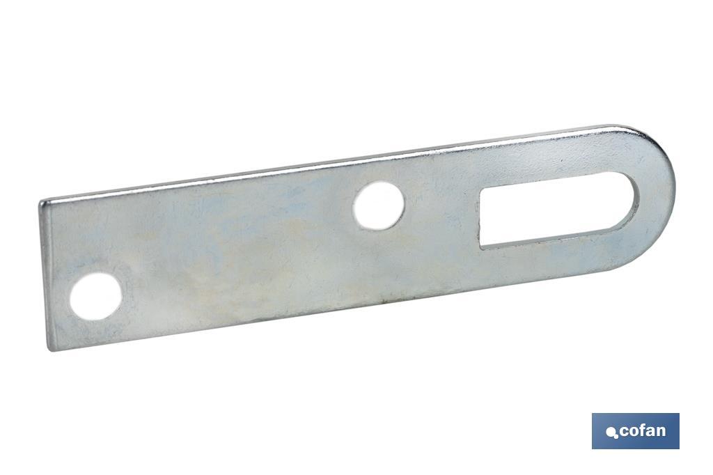 Chapa de suporte | Medida: 17 x 70 mm | Aço Galvanizado