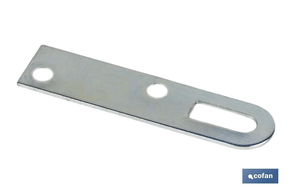 Chapa de suporte | Medida: 17 x 70 mm | Aço Galvanizado