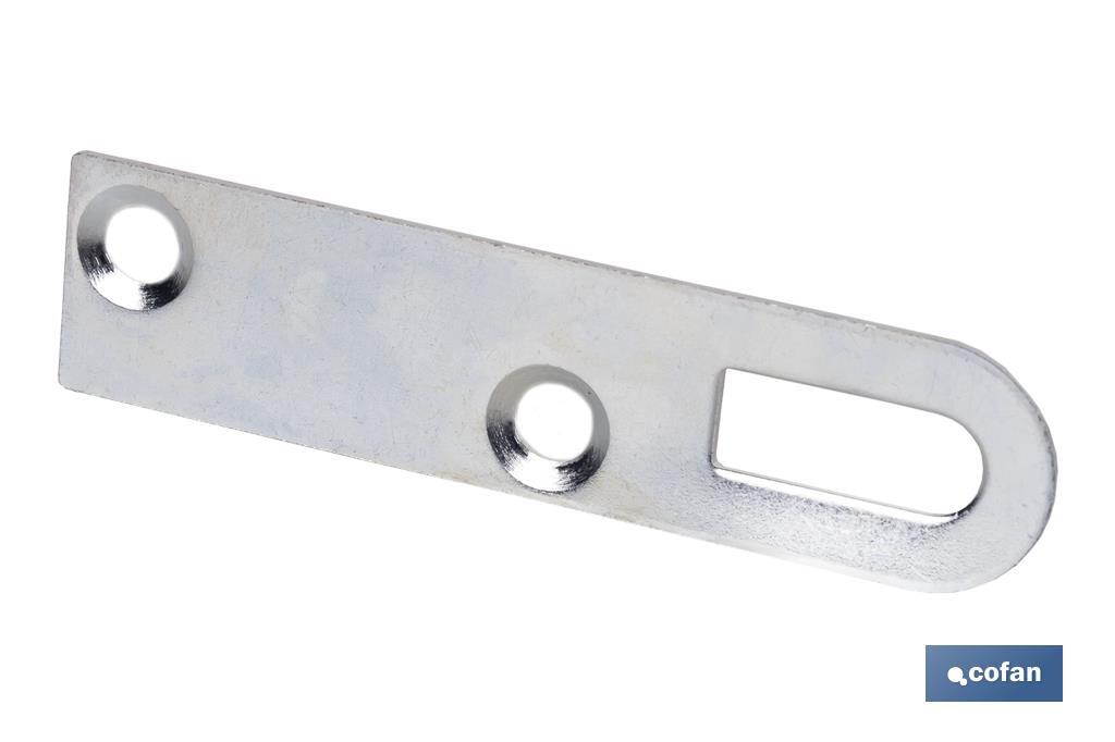 Chapa de suporte | Medida: 17 x 70 mm | Aço Galvanizado