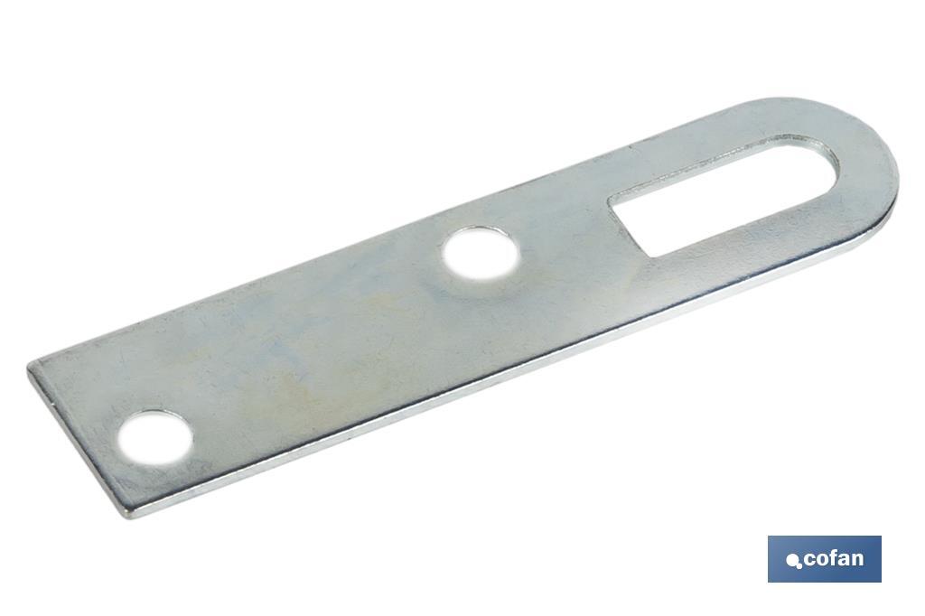 Chapa de suporte | Medida: 17 x 70 mm | Aço Galvanizado