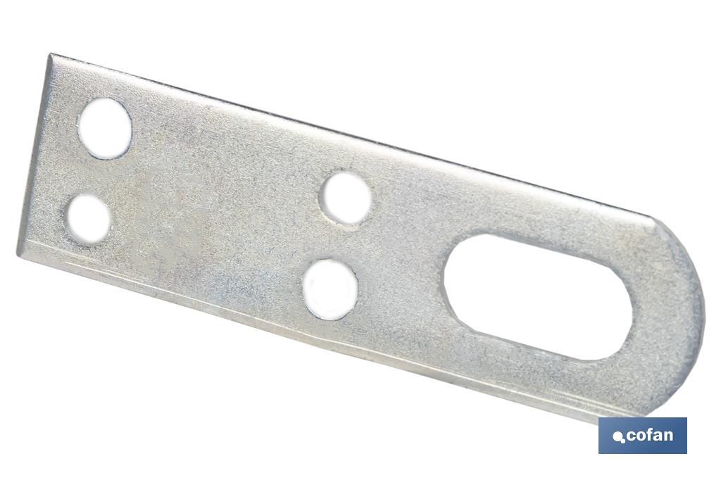 Chapa de suporte para objetos| Medida: 15 x 50 mm | Aço Zincado