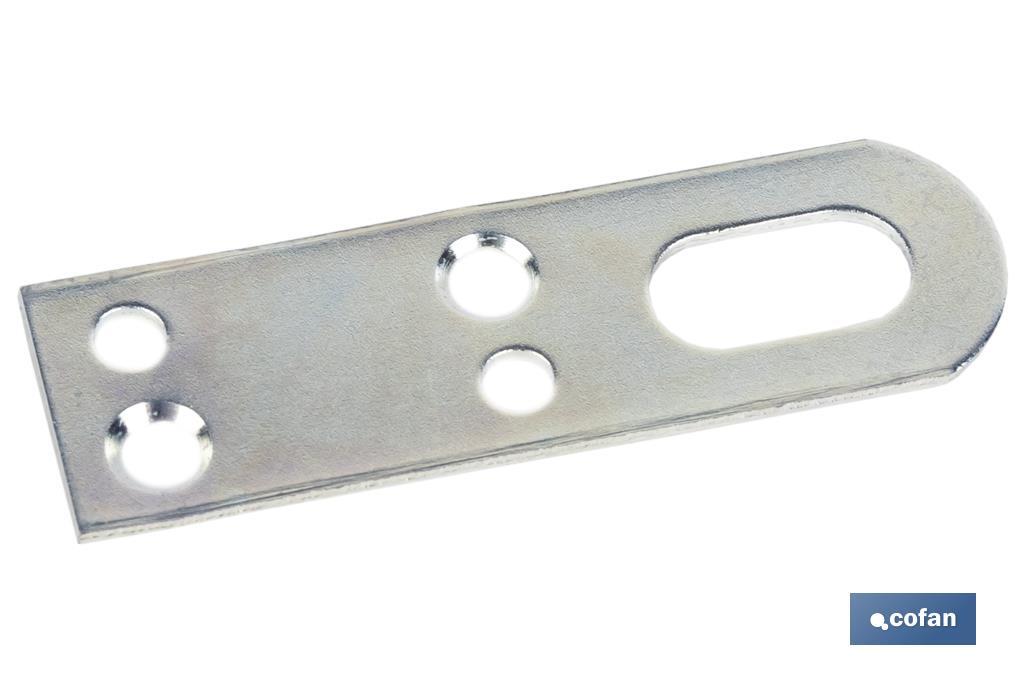 Chapa de suporte para objetos| Medida: 15 x 50 mm | Aço Zincado
