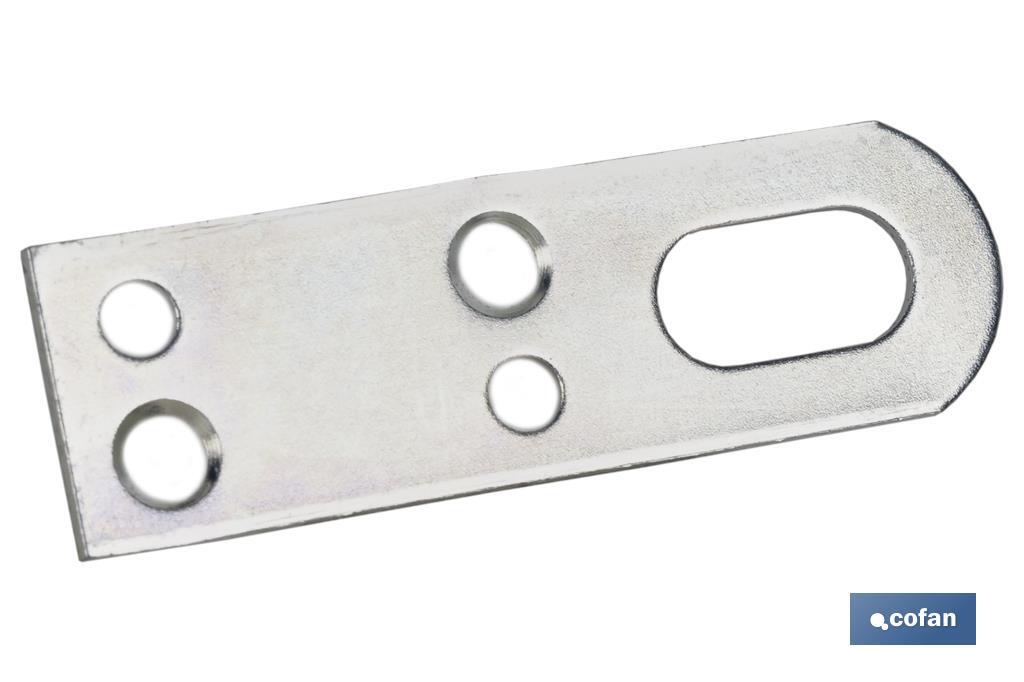 Chapa de suporte para objetos| Medida: 15 x 50 mm | Aço Zincado