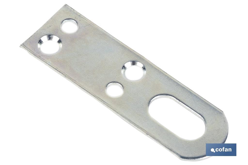 Chapa de suporte para objetos| Medida: 15 x 50 mm | Aço Zincado