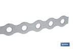 Rolo de fita perfurada de aço galvanizado | Medidas: 17 mm x 0,8 mm x 10 m