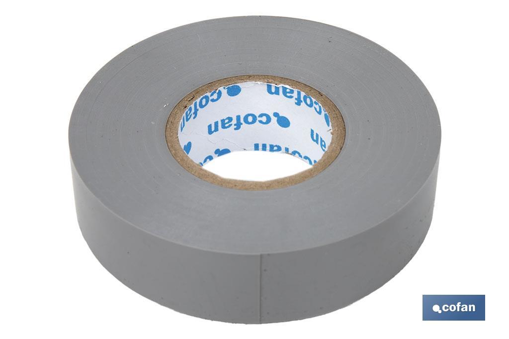 Fita isoladora | 180 microns | Cor Cinza | 19 mm x 20 metros