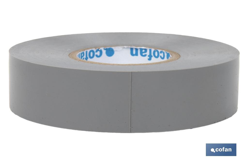 Fita isoladora | 180 microns | Cor Cinza | 19 mm x 20 metros