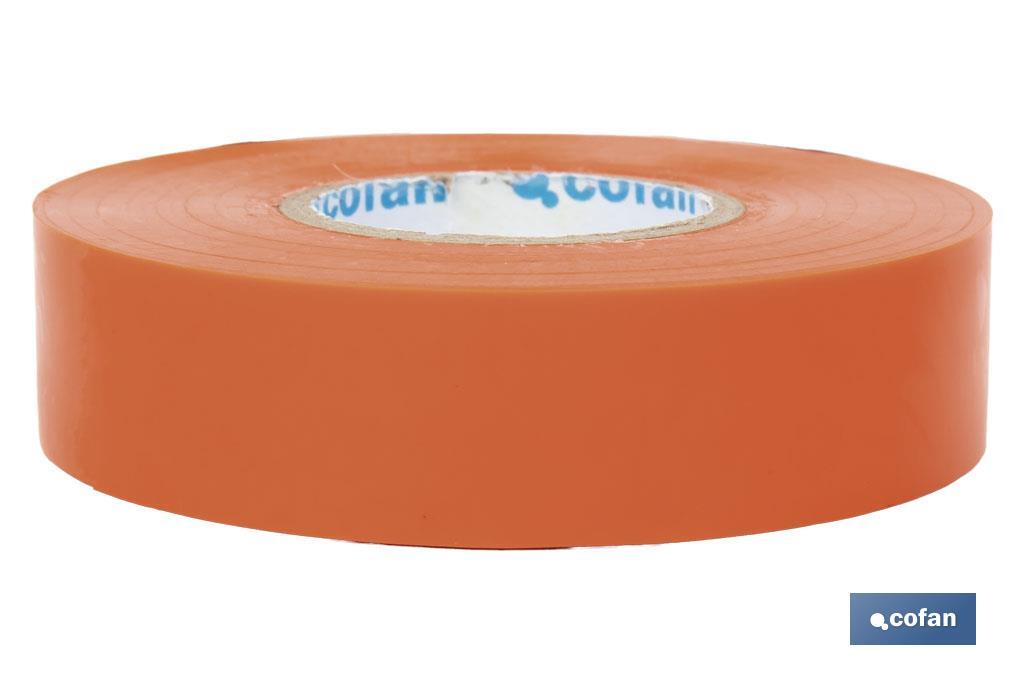 Fita isoladora | 180 microns | Cor Laranja | 19 mm x 20 metros