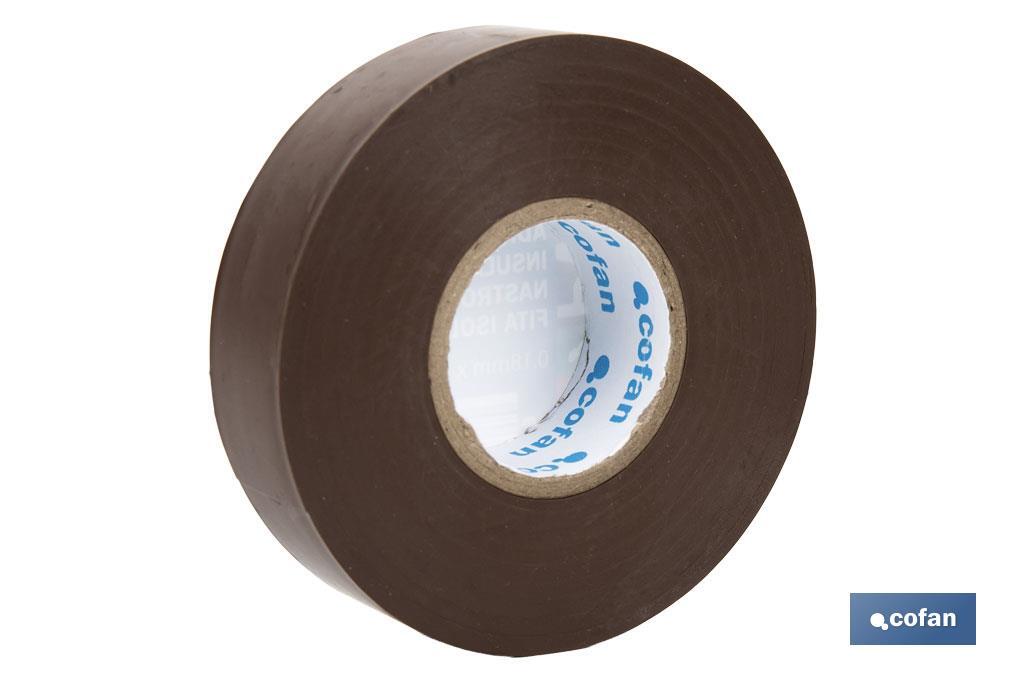 Fita isoladora | 180 microns | Cor Castanha | 19 mm x 20 metros