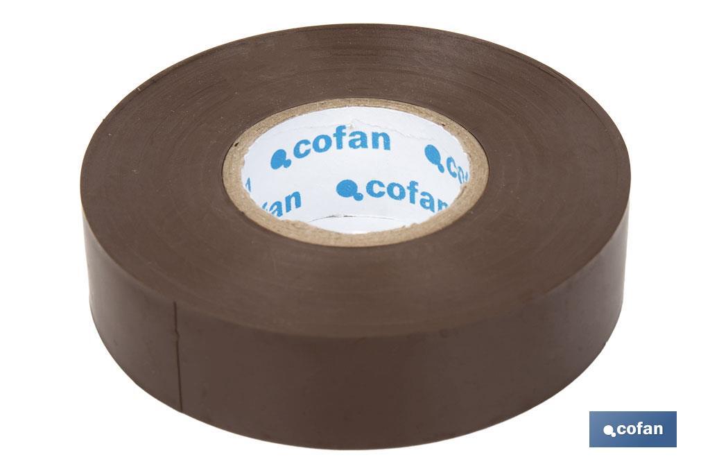 Fita isoladora | 180 microns | Cor Castanha | 19 mm x 20 metros