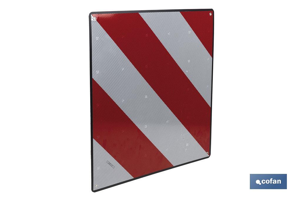 Placa V20 carga saliente homologada de alumínio | Tamanho: 50 x 50 cm