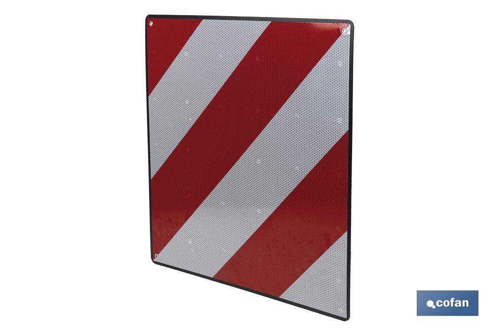 Placa V20 carga saliente homologada de alumínio | Tamanho: 50 x 50 cm
