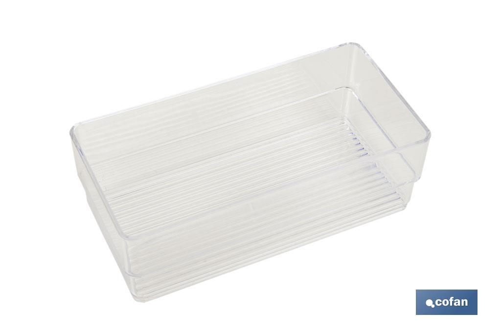 Set organizador de 5 peças I Medidas 30X23X8cm I cor transparente I venda unitária