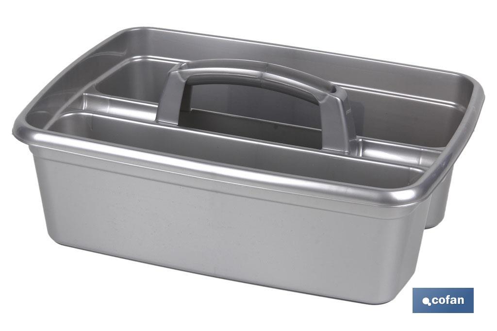 Organizador de limpeza | Cor Cinza | Medidas 39.5 x 29 x 16 cm