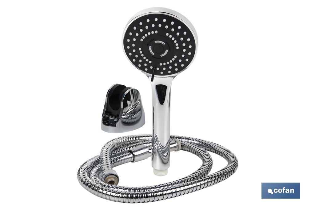 Conjunto de Banho que inclui: torneira Mono comando para duche, Suporte, Mangueira e Manípulo | Chuveiro para duche com 5 funções