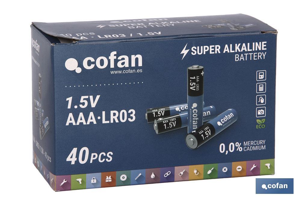 Pilhas Alcalinas - LR03 AAA/1,5V