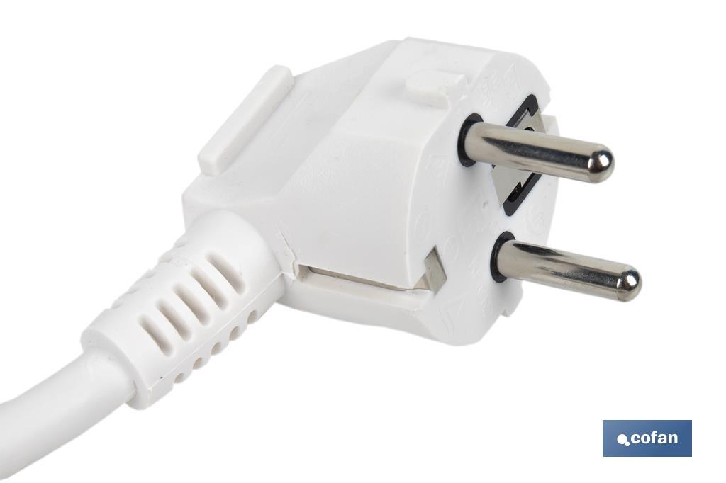 Base múltipla bipolar de 4 tomadas para fichas | Cabo de 1,4 m | Interruptor de ON/OFF