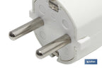 Ficha Bipolar Schuko | 16 A - 250 V | Cor Branca