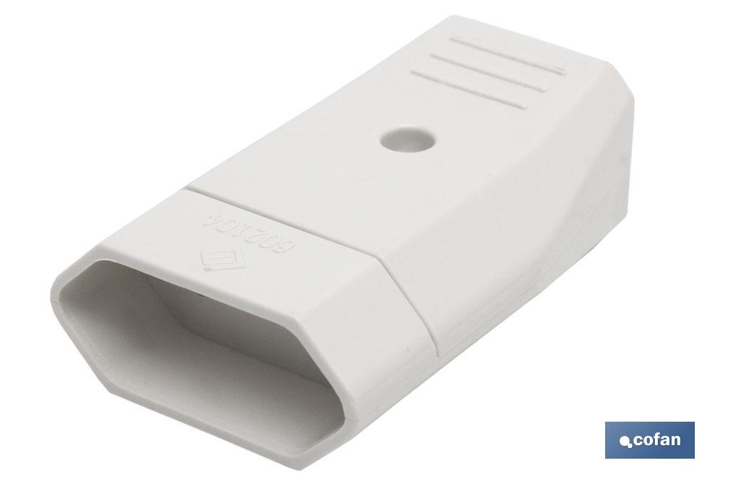 Ficha bipolar Femea | Cor branca | 10 A - 250 V