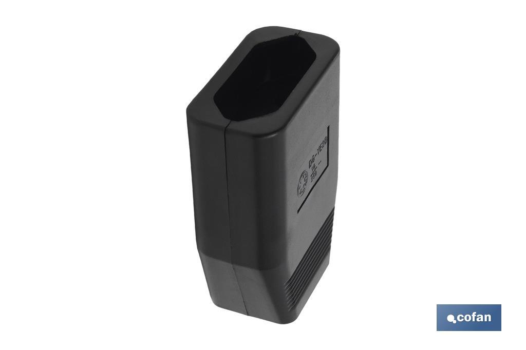 Ficha bipolar Femea | Cor preta | 10 A - 250 V