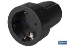 Ficha Bipolar Femea de borracha | 16 A - 250 V | Cor Preta