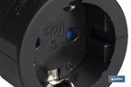 Ficha Bipolar Femea de borracha | 16 A - 250 V | Cor Preta