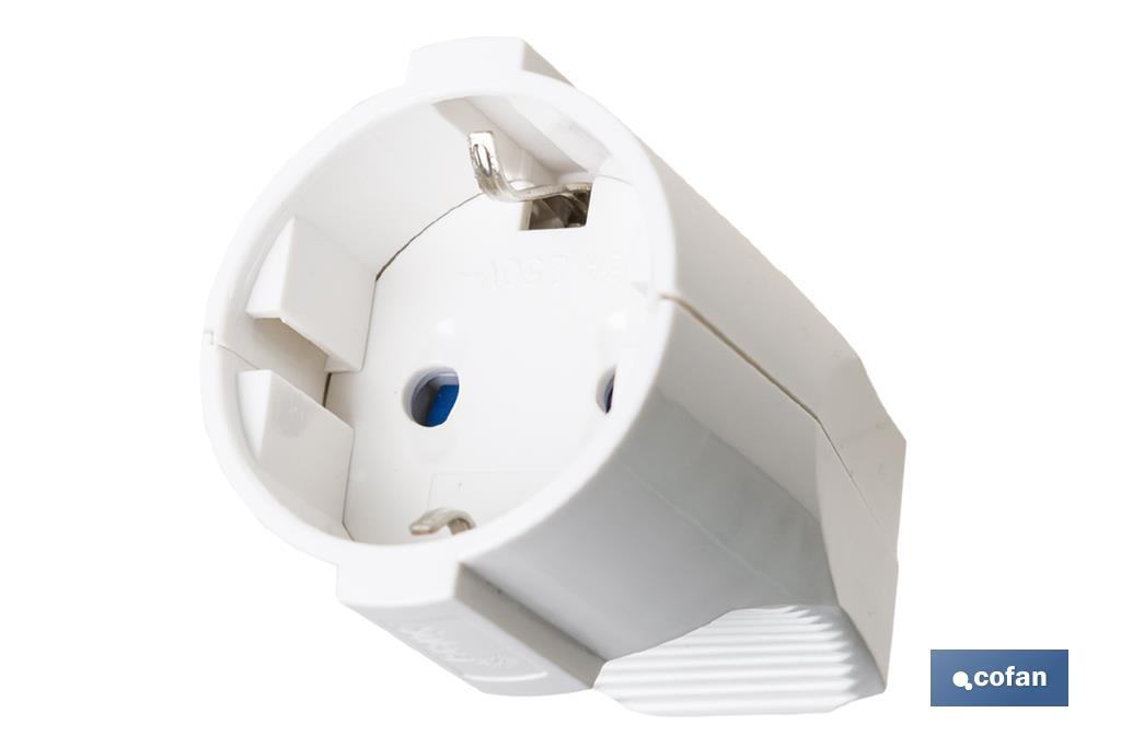 Ficha móvel bipolar Femea | Cor branca | 16 A - 250 V