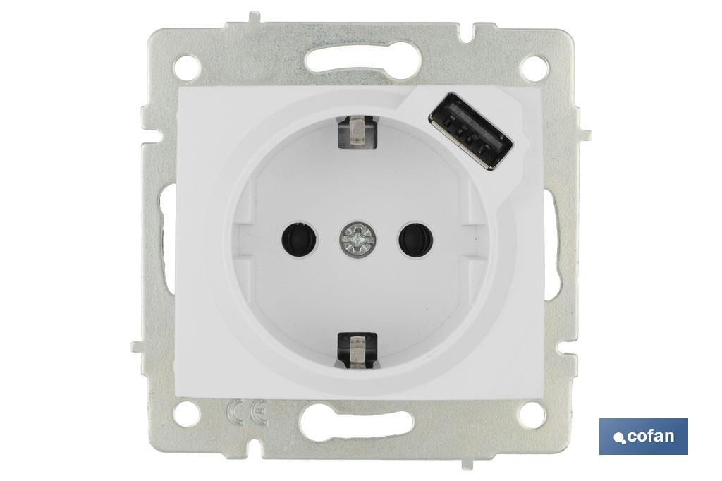 TOMADA FICHA 2P+T COM OBTURADOR ENTRADA USB