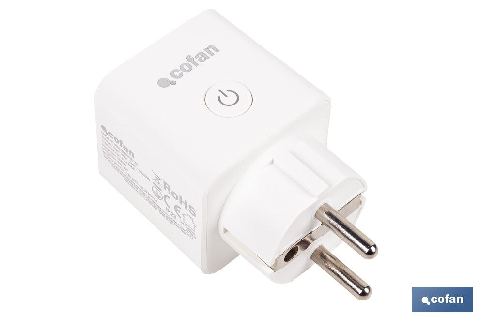 Ficha inteligente com ligação WiFi e Bluetooth | Aplicação Smart Life ou Tuya | Compatível com Alexa e Google | Controlo remoto | Com proteção infantil