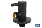 Torneira de Esquadria Modelo Lux Negra| Sistema de abertura e fecho de 1/4 de volta | PN 16 bar | Cor: negro | Duas medidas