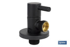 Torneira de Esquadria Modelo Lux Negra| Sistema de abertura e fecho de 1/4 de volta | PN 16 bar | Cor: negro | Duas medidas