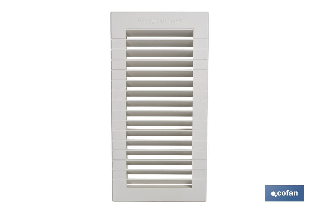 Cofan Grelha de Ventilação para Encastrar | Fabricada em AlBS | Medida de 13,3 x 26 cm