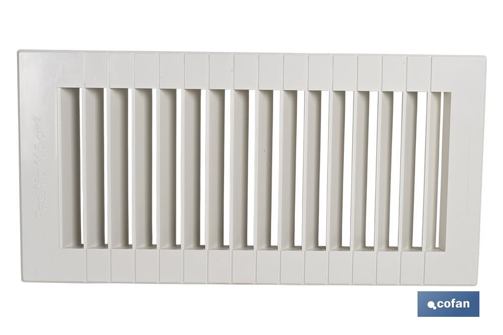 Cofan Grelha de Ventilação para Encastrar | Fabricada em AlBS | Medida de 13,3 x 26 cm
