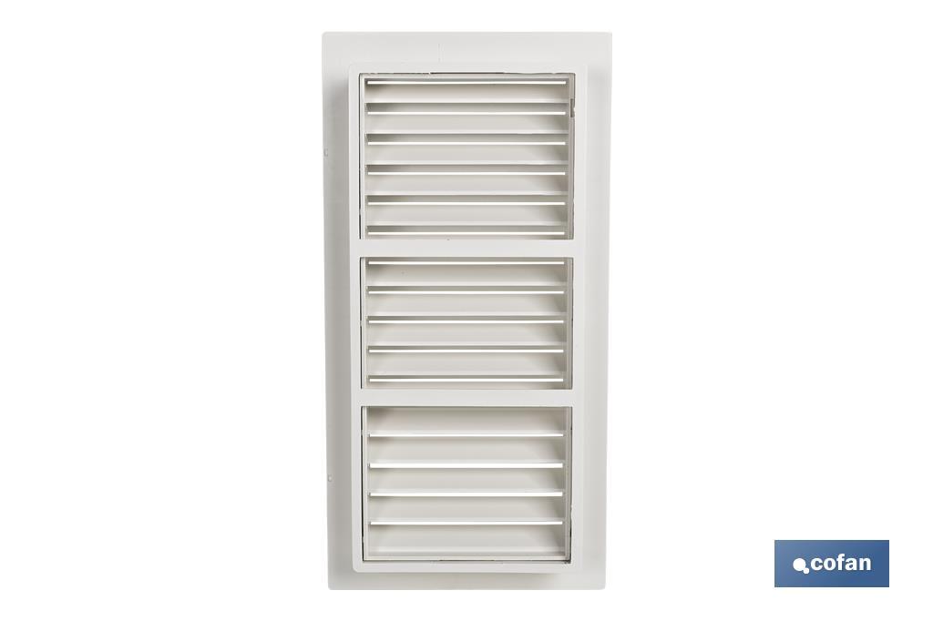 Cofan Grelha de Ventilação para Encastrar | Fabricada em AlBS | Medida de 13,3 x 26 cm