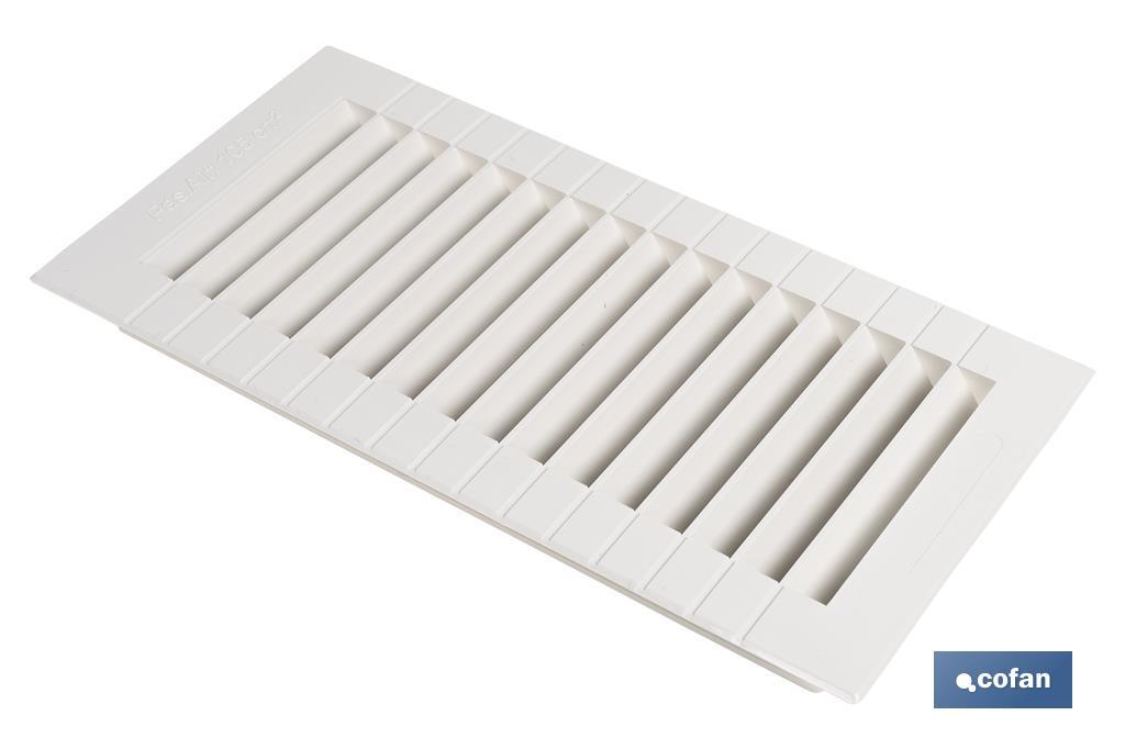 Cofan Grelha de Ventilação para Encastrar | Fabricada em AlBS | Medida de 13,3 x 26 cm