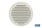 Grelha de Ventilação para Encastrar em Tubo| Fabricada em Aluminio Branco| 2 Medidas