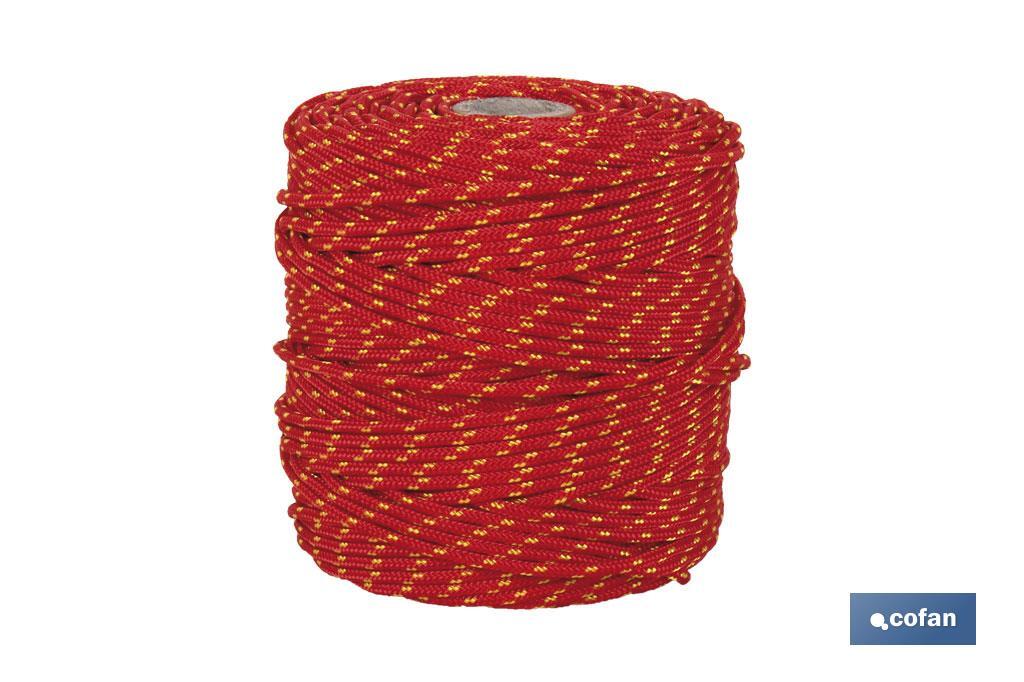 Corda Trançada Helicoidal Branco/Azul (100% Polipropileno)