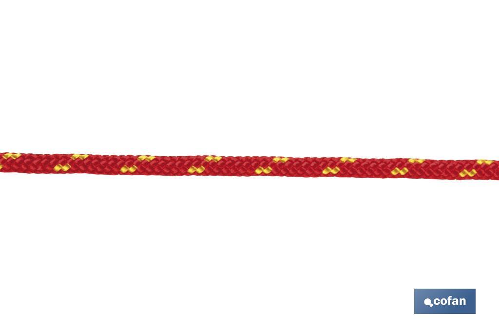 Corda Trançada Helicoidal Branco/Azul (100% Polipropileno)