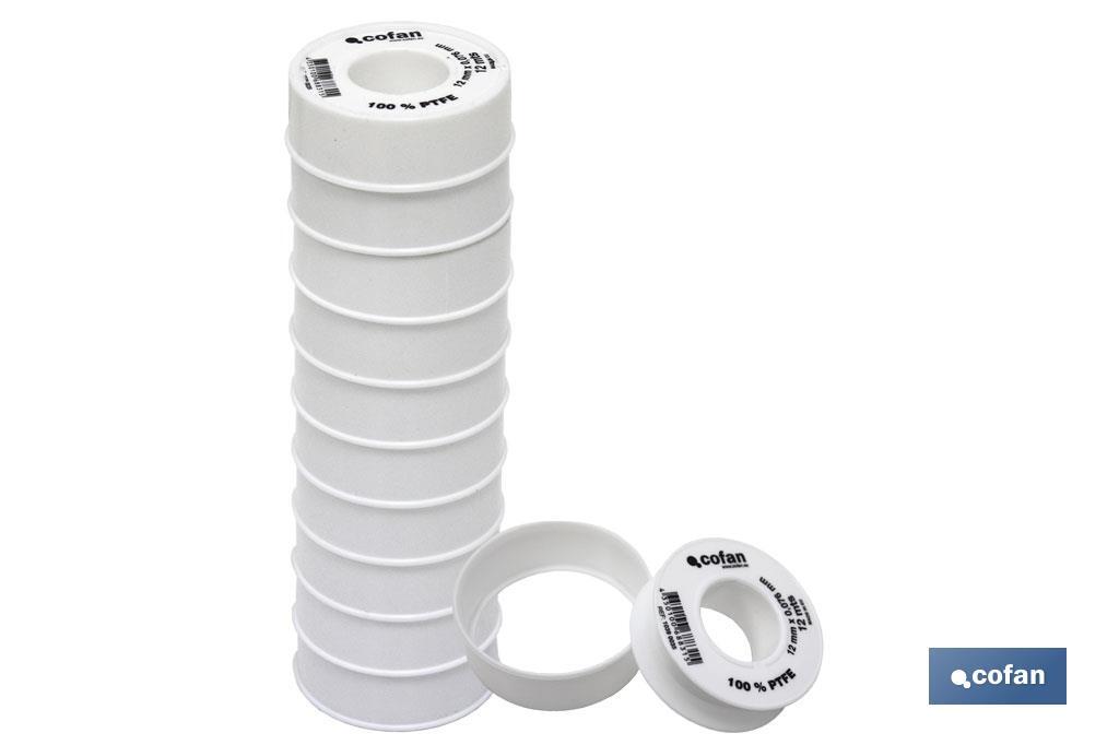 Rolo PTFE de 12mm x 0,076mm