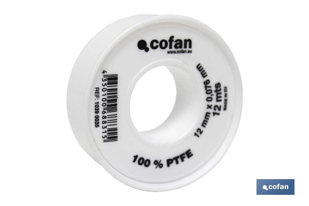 Rolo PTFE de 12mm x 0,076mm
