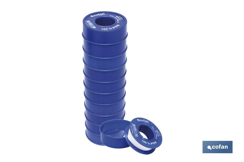 Rolo PTFE de 12mm x 0,10mm