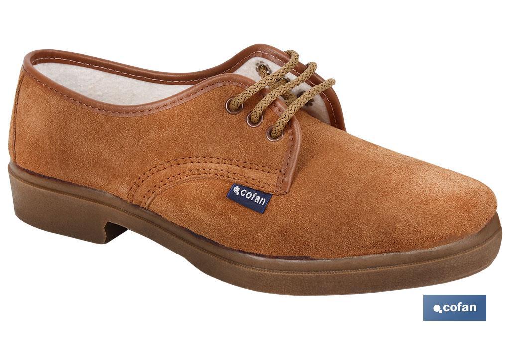 Sapato de Trabalho | Pele de Camurça | Modelo Estero | Sola de Borracha