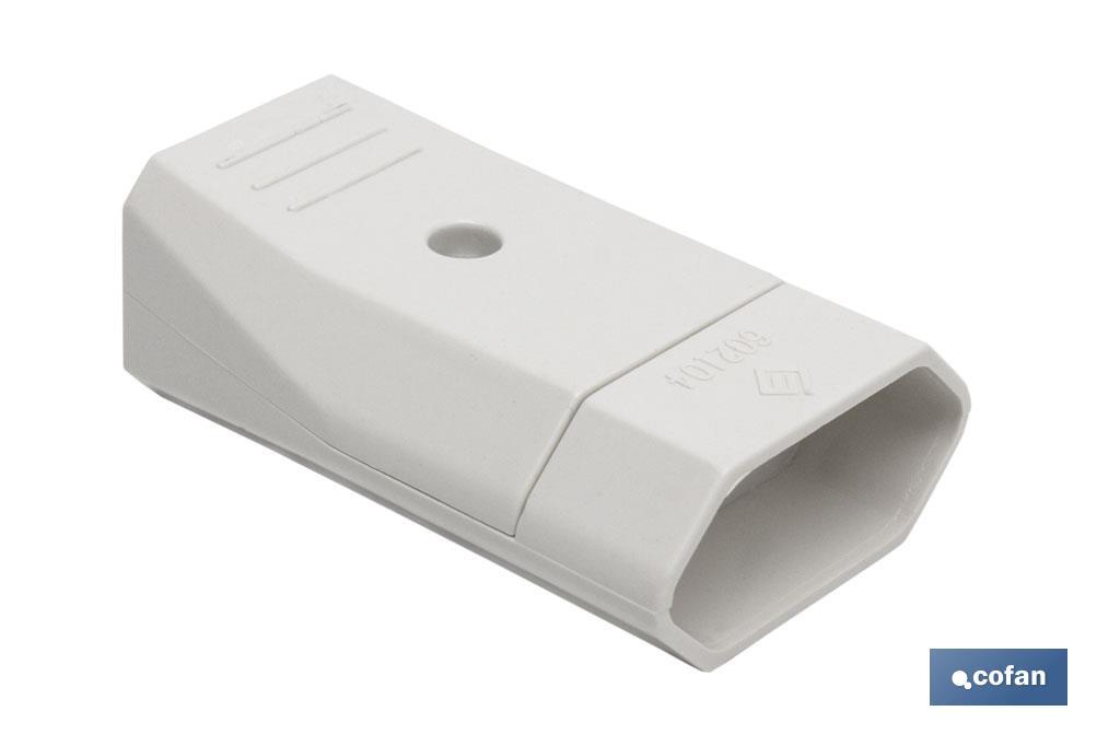 Ficha bipolar Femea | Cor branca | 10 A - 250 V