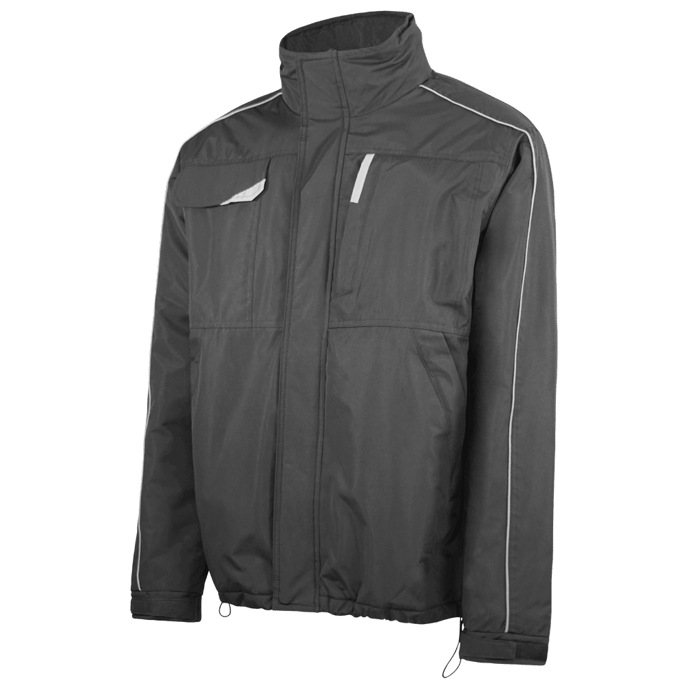 Parka ergonómica acolchoado e detalhes refletores
