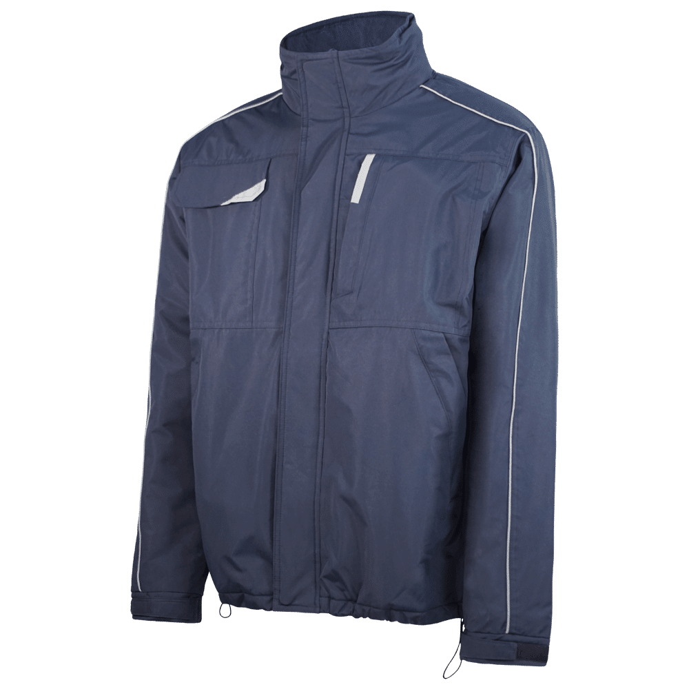 Parka ergonómica acolchoado e detalhes refletores