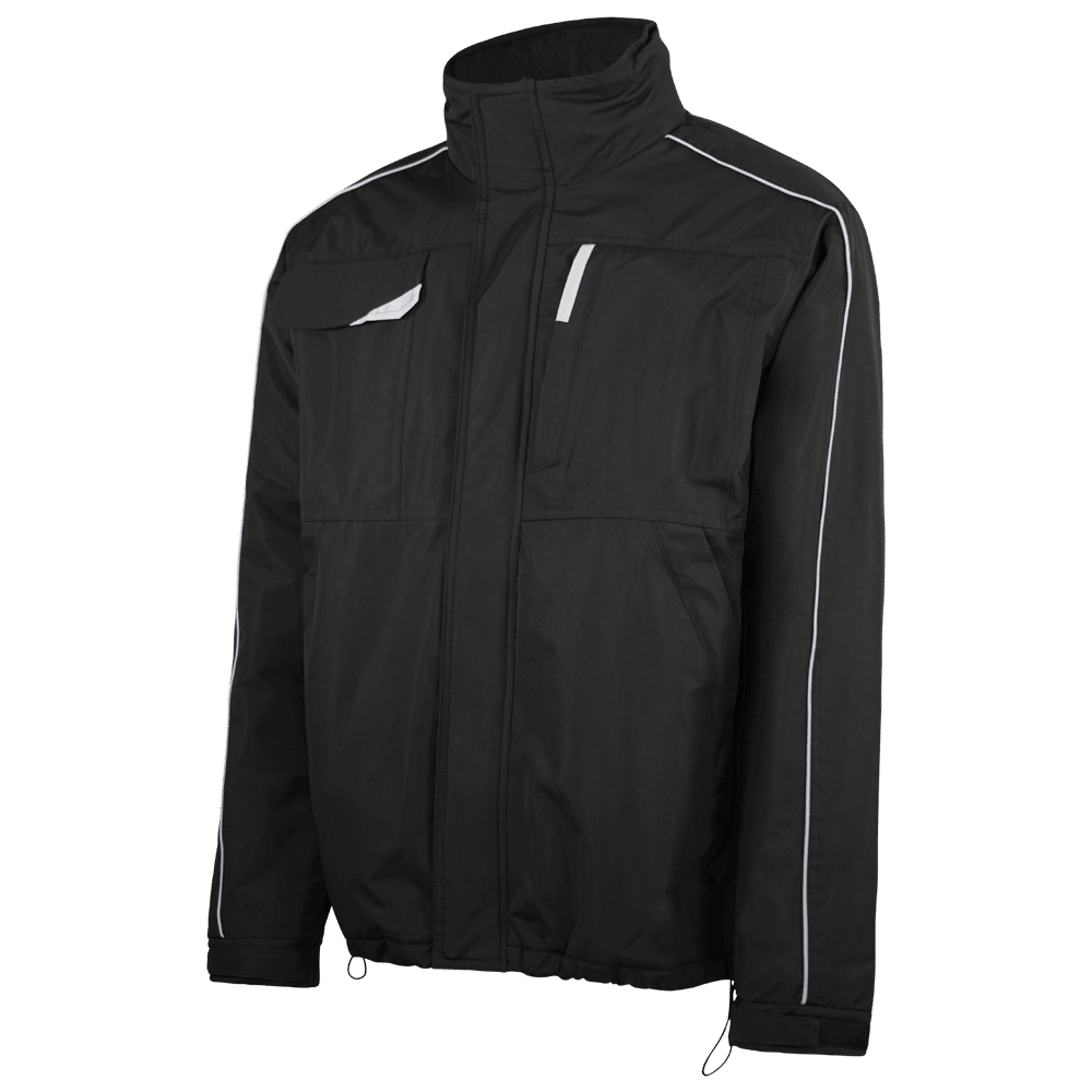 Parka ergonómica acolchoado e detalhes refletores