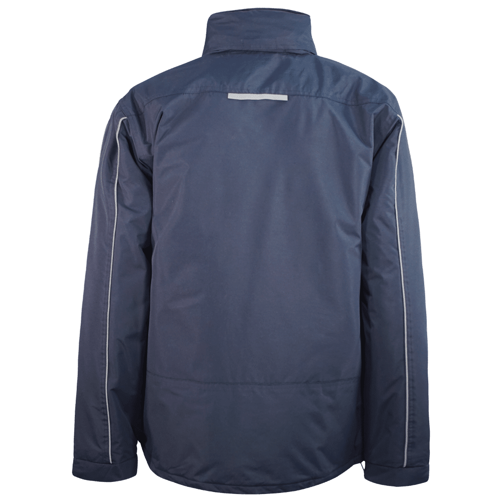 Parka ergonómica acolchoado e detalhes refletores